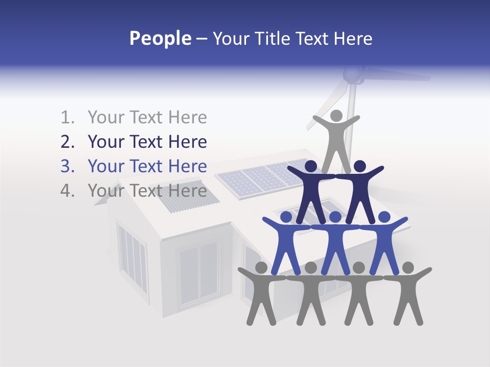 An Image Of A Home Powered By Wind And Solar Energy PowerPoint Template