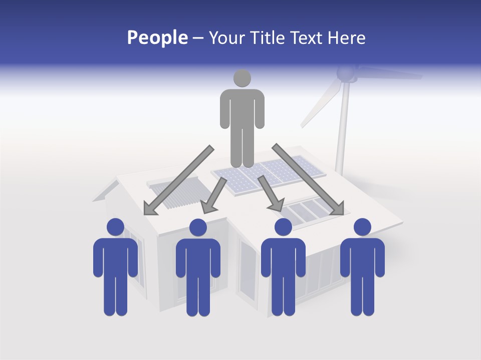 An Image Of A Home Powered By Wind And Solar Energy PowerPoint Template
