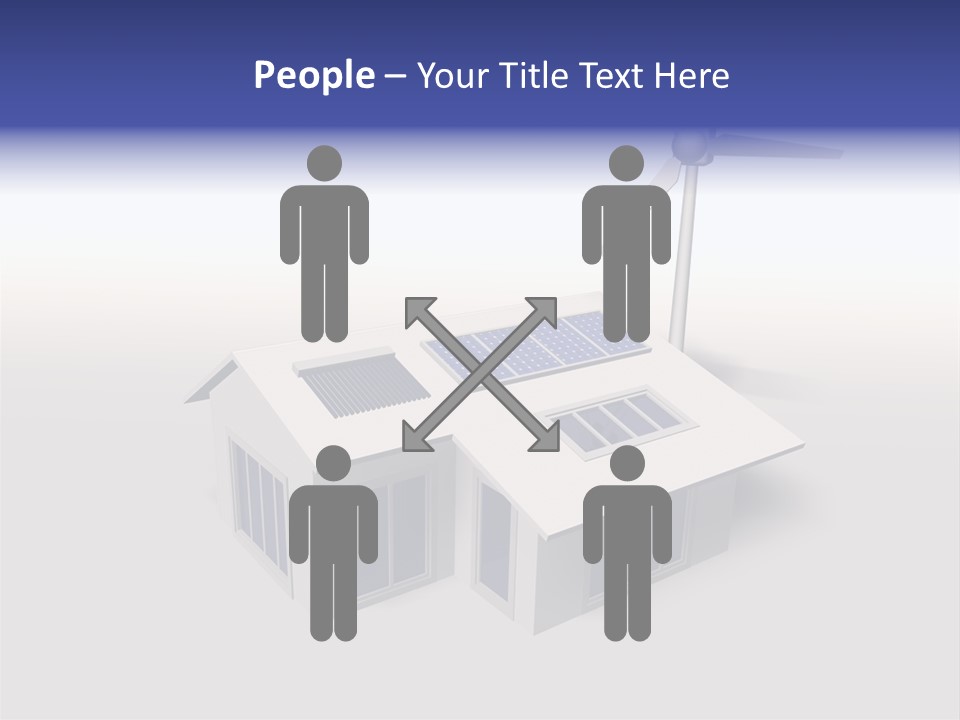 An Image Of A Home Powered By Wind And Solar Energy PowerPoint Template