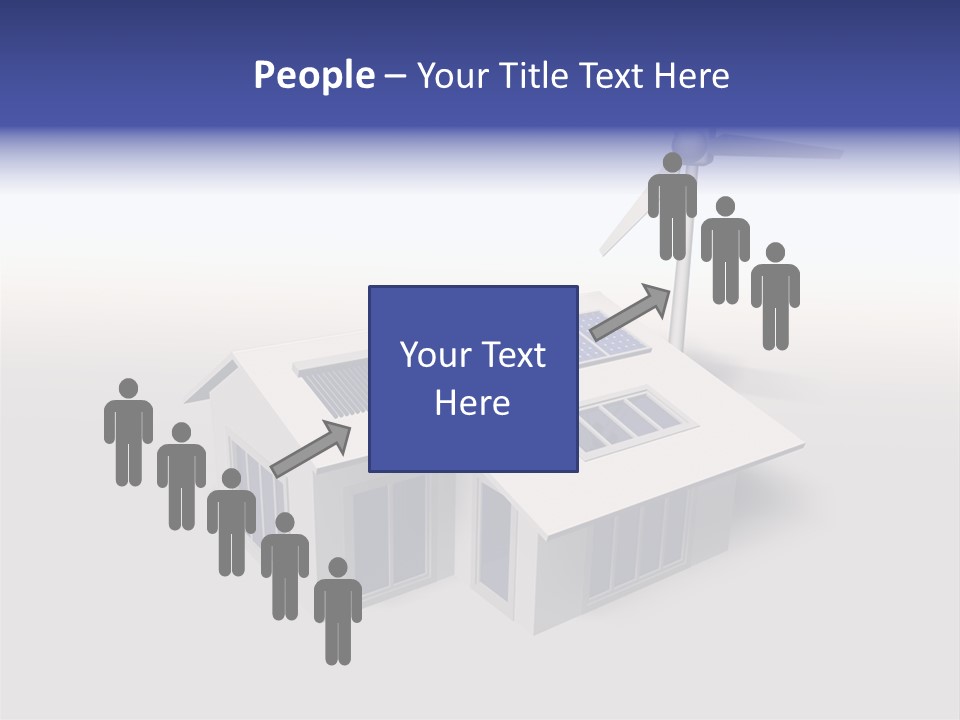 An Image Of A Home Powered By Wind And Solar Energy PowerPoint Template