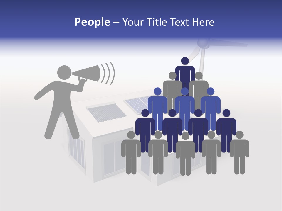 An Image Of A Home Powered By Wind And Solar Energy PowerPoint Template