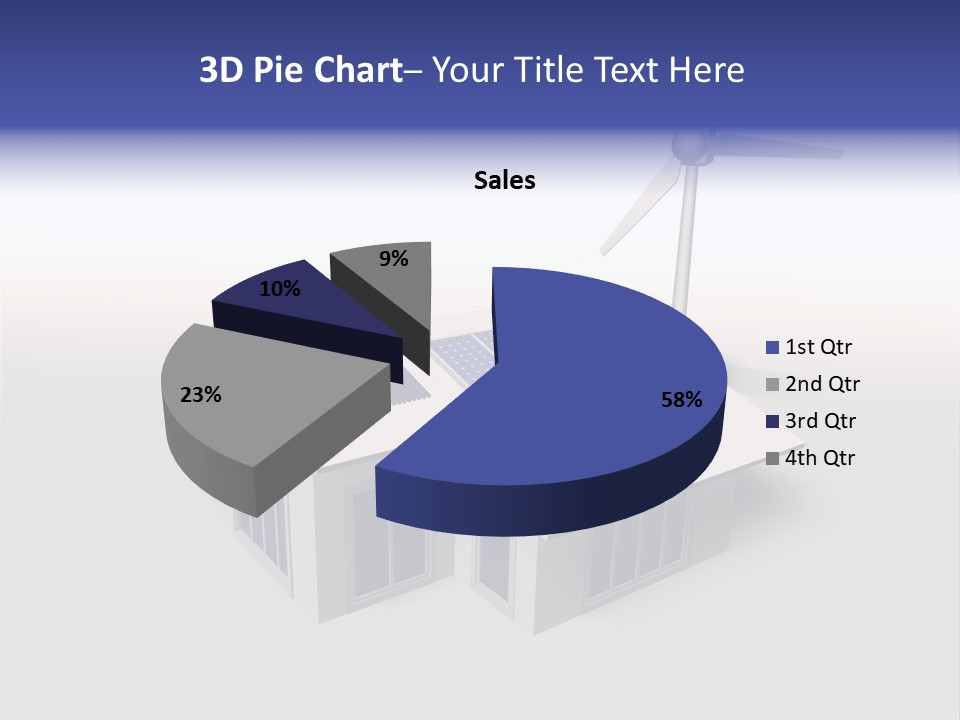 An Image Of A Home Powered By Wind And Solar Energy PowerPoint Template