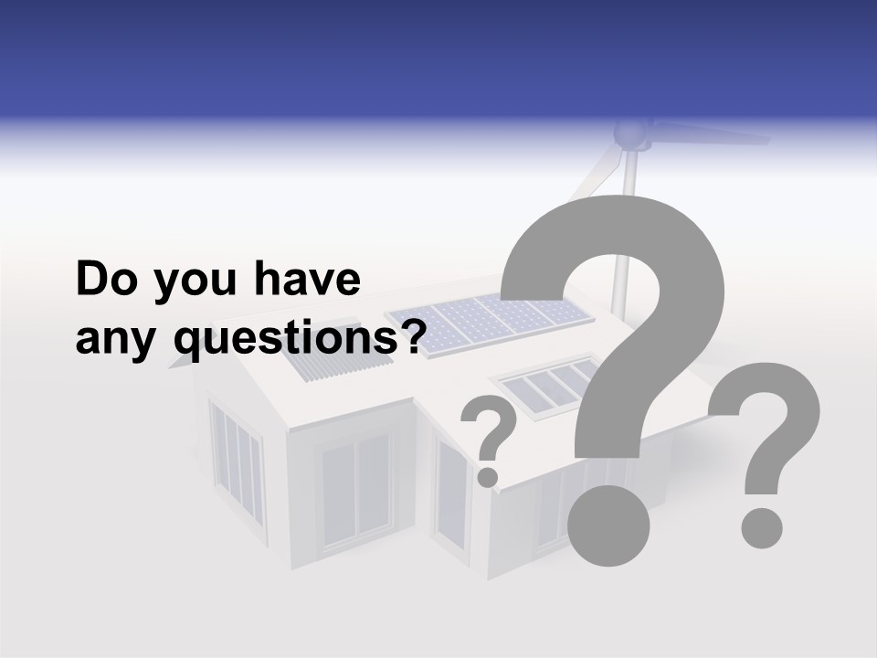 An Image Of A Home Powered By Wind And Solar Energy PowerPoint Template