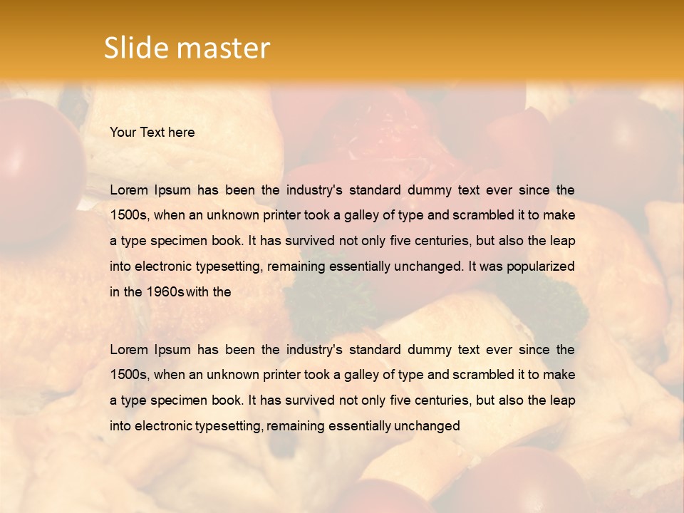 A Bunch Of Food That Is On A Table PowerPoint Template