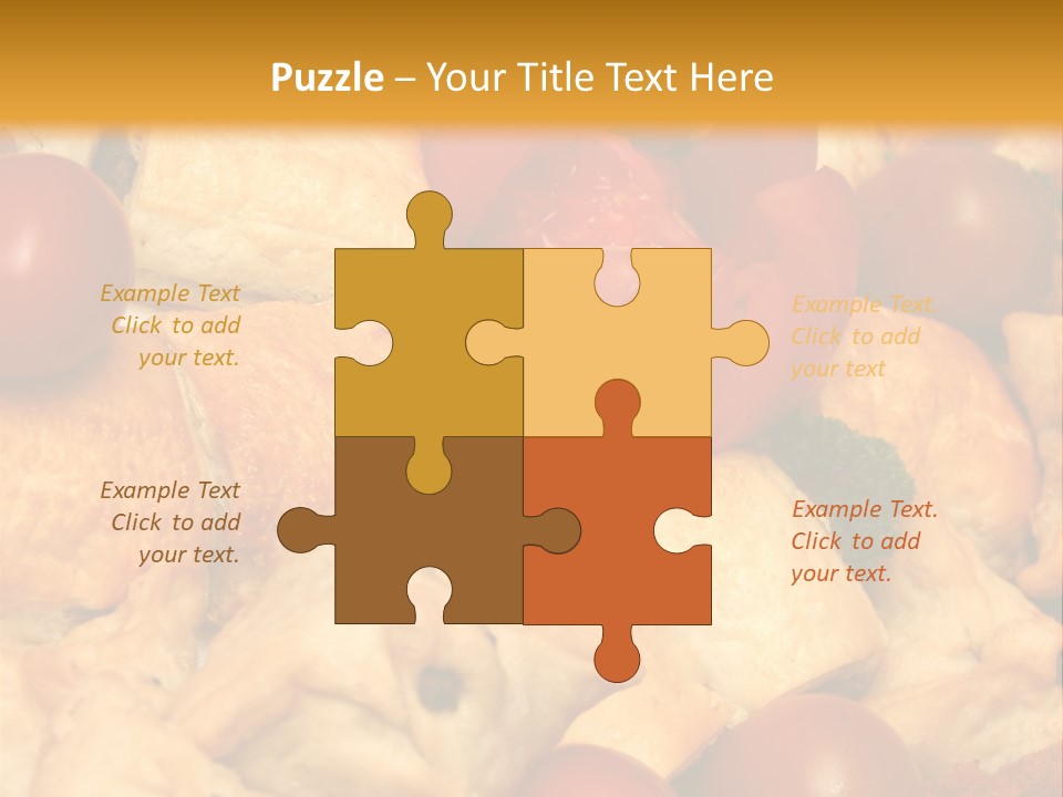 A Bunch Of Food That Is On A Table PowerPoint Template