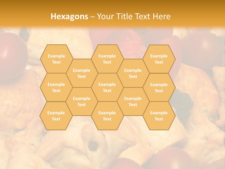 A Bunch Of Food That Is On A Table PowerPoint Template