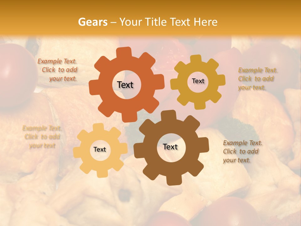 A Bunch Of Food That Is On A Table PowerPoint Template