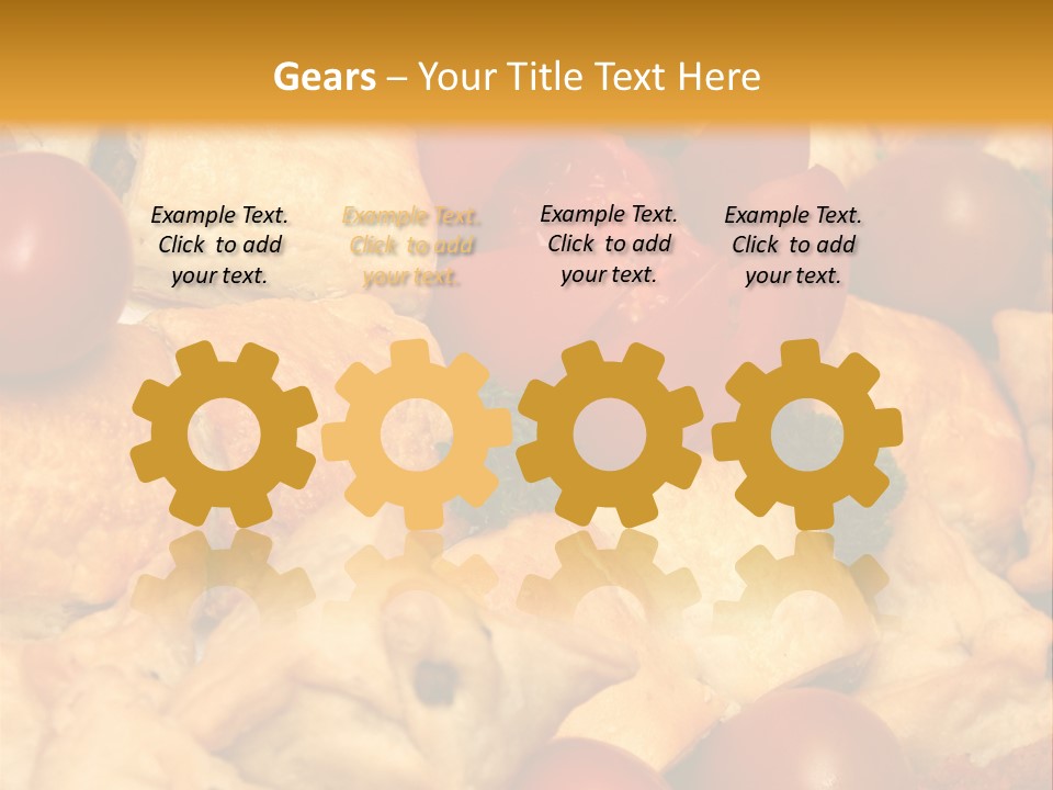 A Bunch Of Food That Is On A Table PowerPoint Template