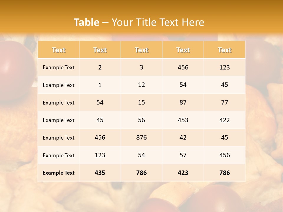A Bunch Of Food That Is On A Table PowerPoint Template