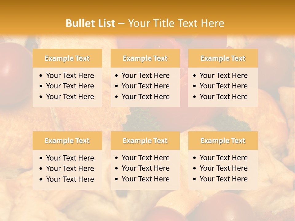 A Bunch Of Food That Is On A Table PowerPoint Template