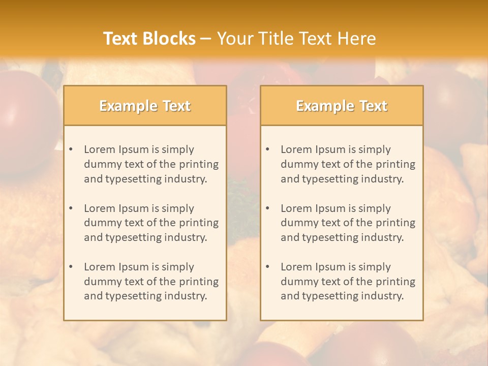 A Bunch Of Food That Is On A Table PowerPoint Template