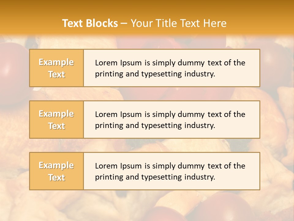 A Bunch Of Food That Is On A Table PowerPoint Template