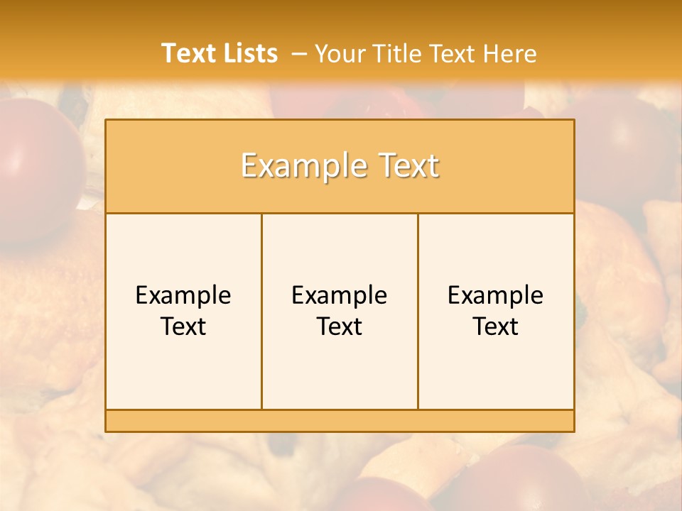 A Bunch Of Food That Is On A Table PowerPoint Template