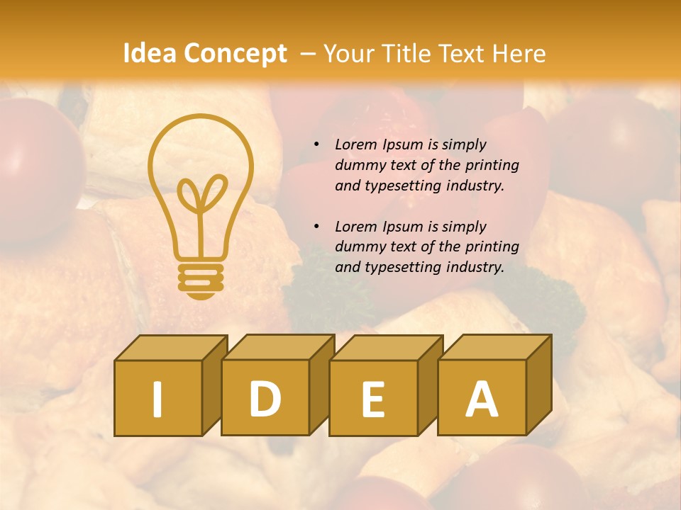 A Bunch Of Food That Is On A Table PowerPoint Template