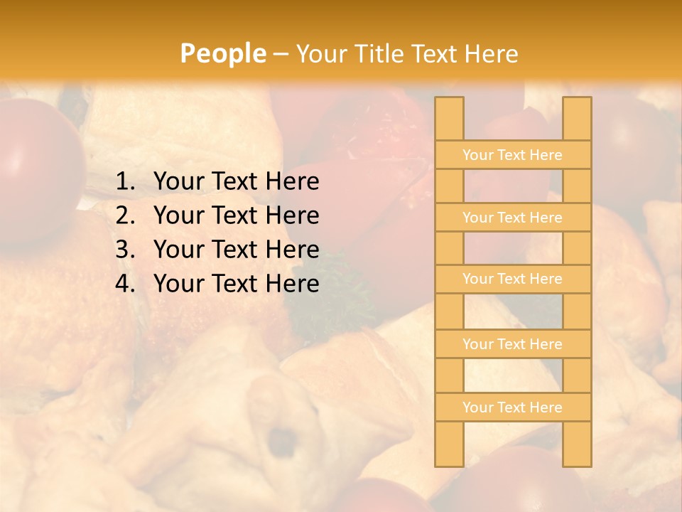 A Bunch Of Food That Is On A Table PowerPoint Template