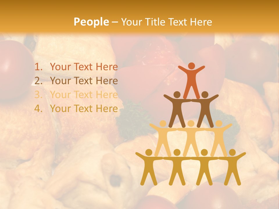 A Bunch Of Food That Is On A Table PowerPoint Template