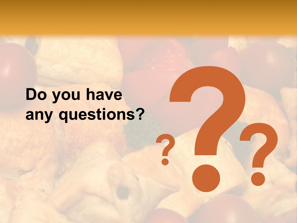 A Bunch Of Food That Is On A Table PowerPoint Template