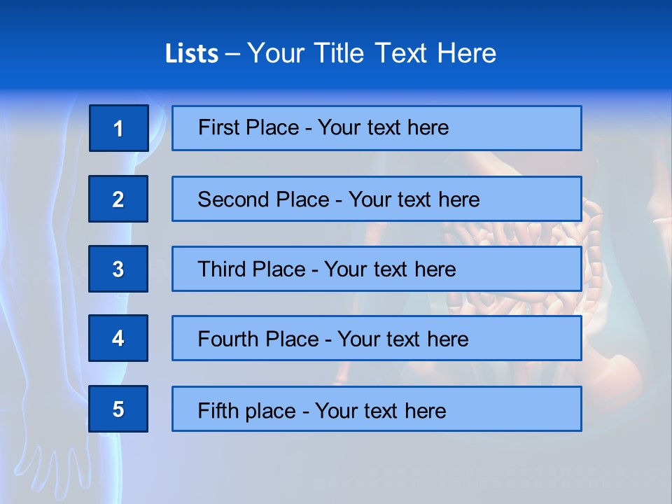 A Human Body With A Large Intestion In The Middle Of It PowerPoint Template