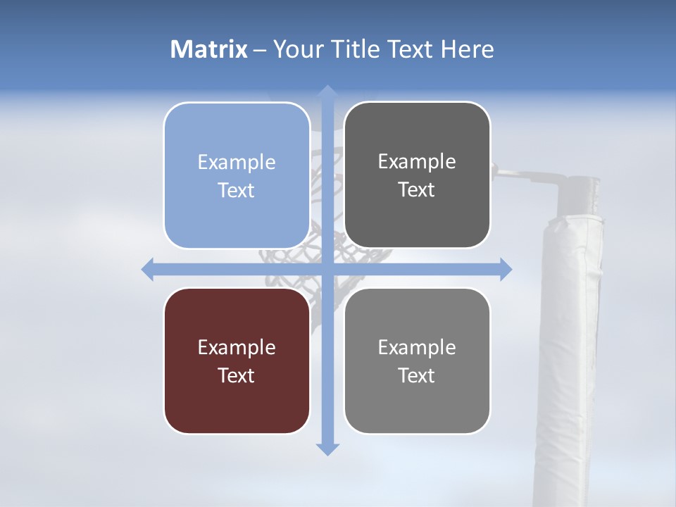 Netball About To Go Into The Goal PowerPoint Template