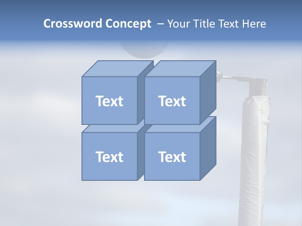 Netball About To Go Into The Goal PowerPoint Template