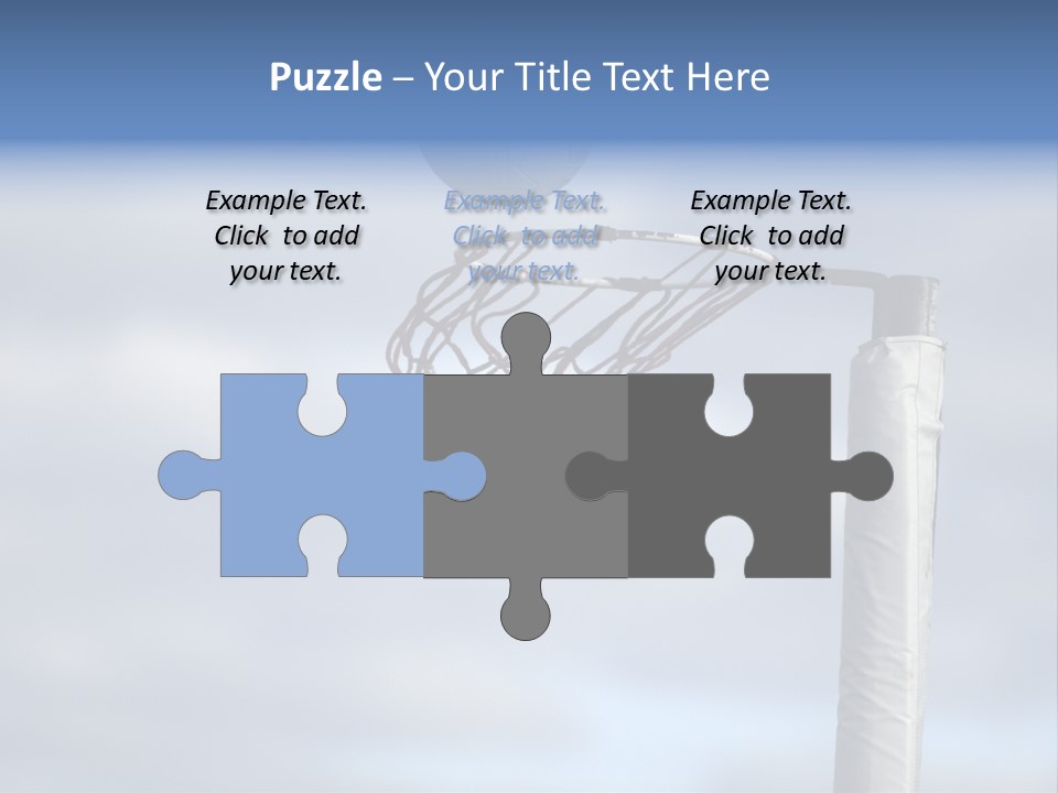 Netball About To Go Into The Goal PowerPoint Template