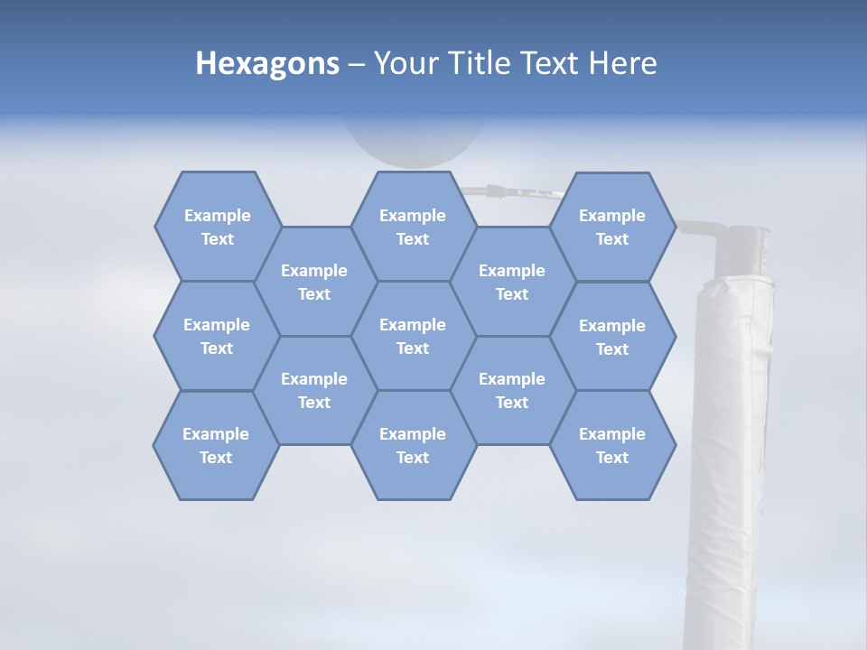 Netball About To Go Into The Goal PowerPoint Template