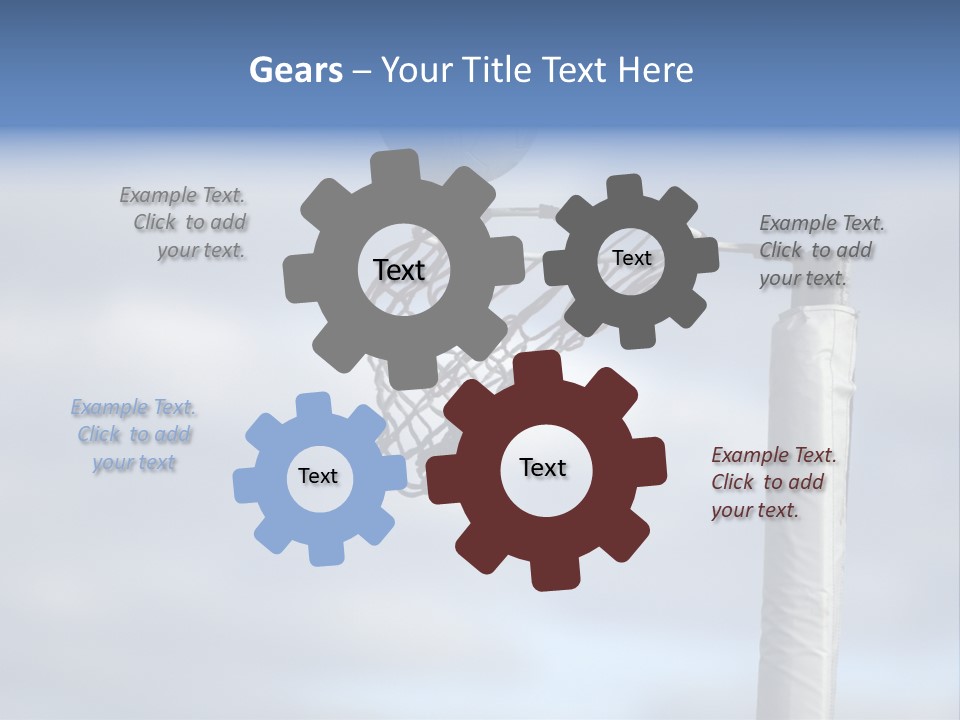 Netball About To Go Into The Goal PowerPoint Template