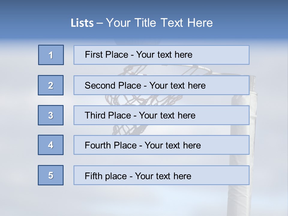 Netball About To Go Into The Goal PowerPoint Template