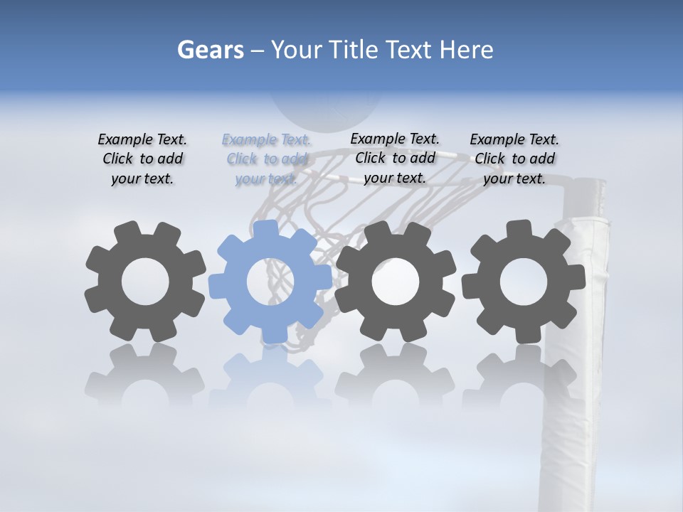 Netball About To Go Into The Goal PowerPoint Template