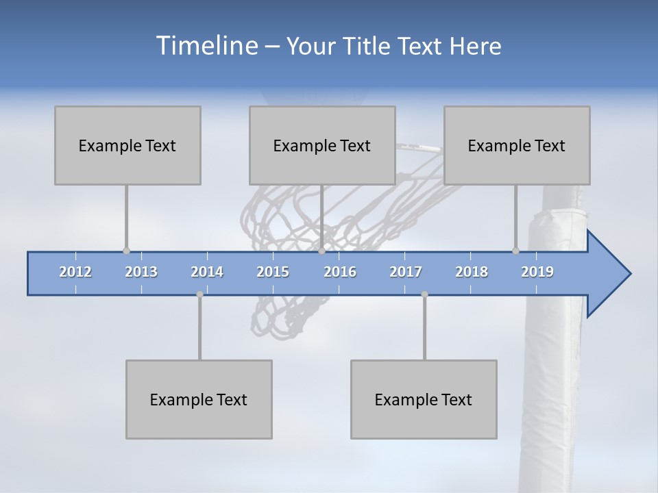 Netball About To Go Into The Goal PowerPoint Template