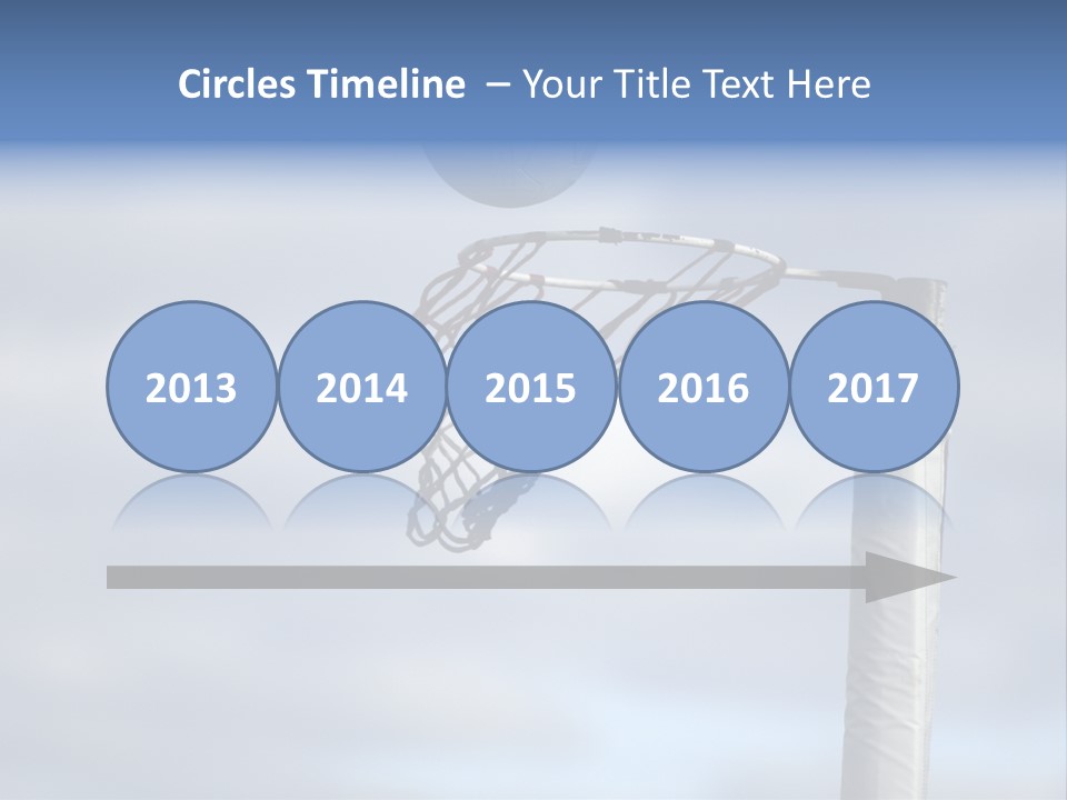 Netball About To Go Into The Goal PowerPoint Template