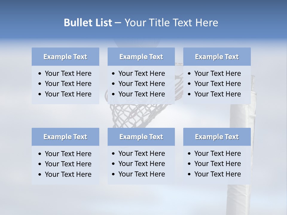 Netball About To Go Into The Goal PowerPoint Template