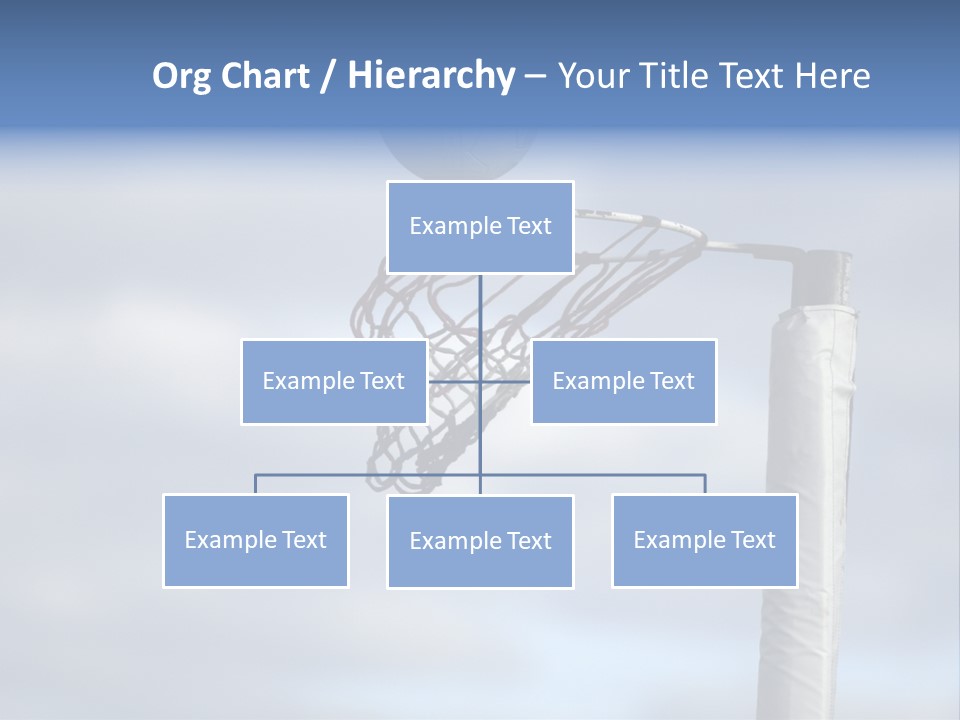 Netball About To Go Into The Goal PowerPoint Template