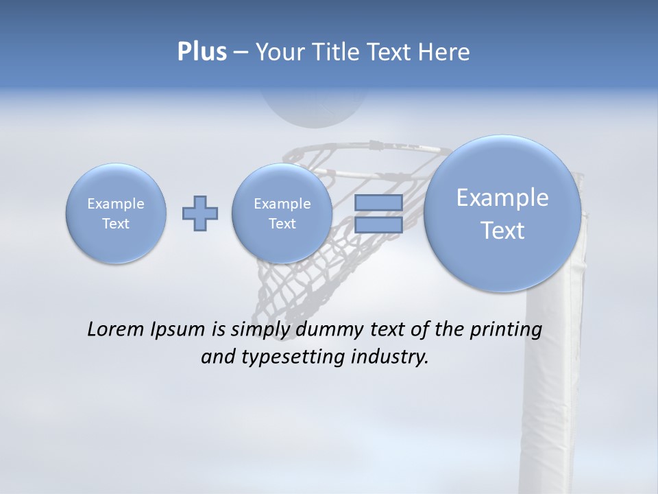 Netball About To Go Into The Goal PowerPoint Template