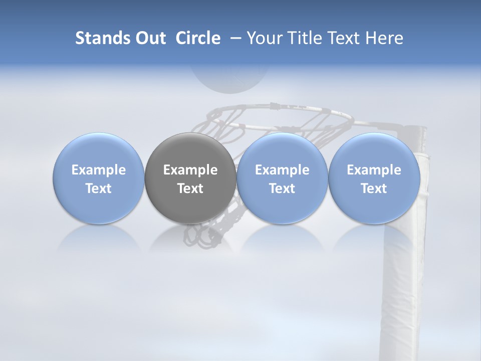 Netball About To Go Into The Goal PowerPoint Template