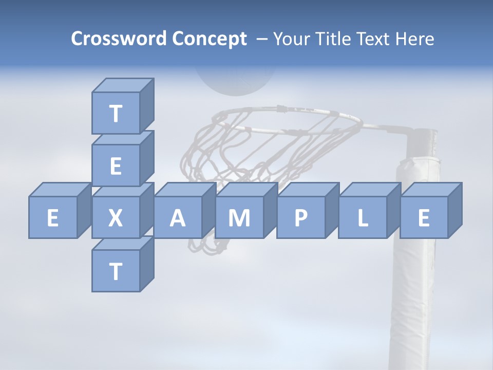 Netball About To Go Into The Goal PowerPoint Template