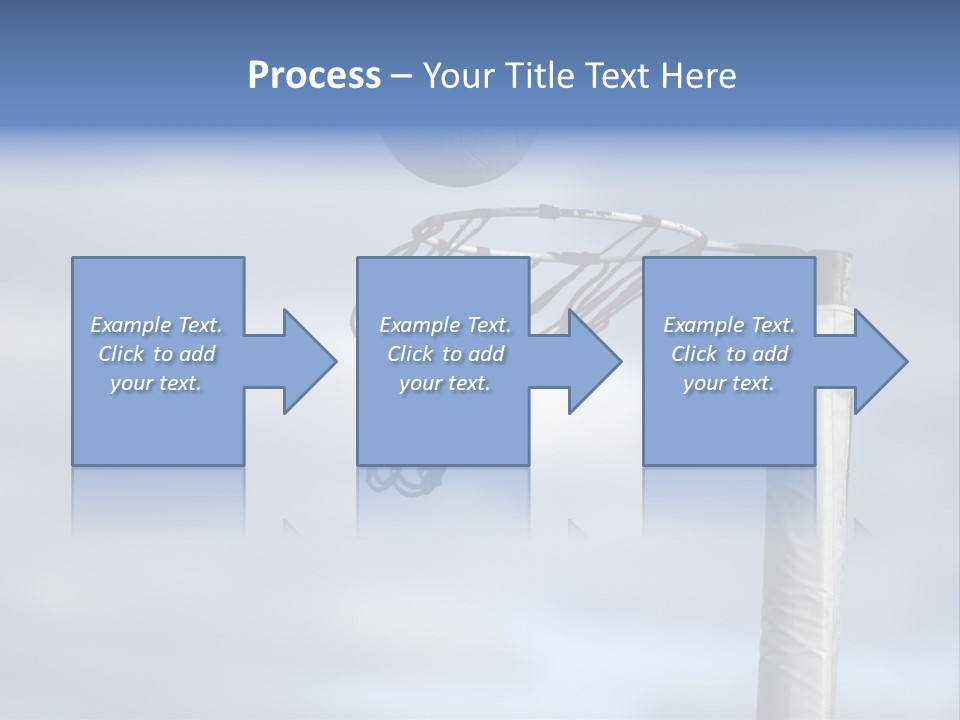 Netball About To Go Into The Goal PowerPoint Template