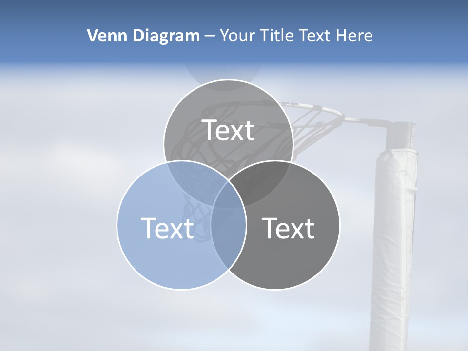 Netball About To Go Into The Goal PowerPoint Template