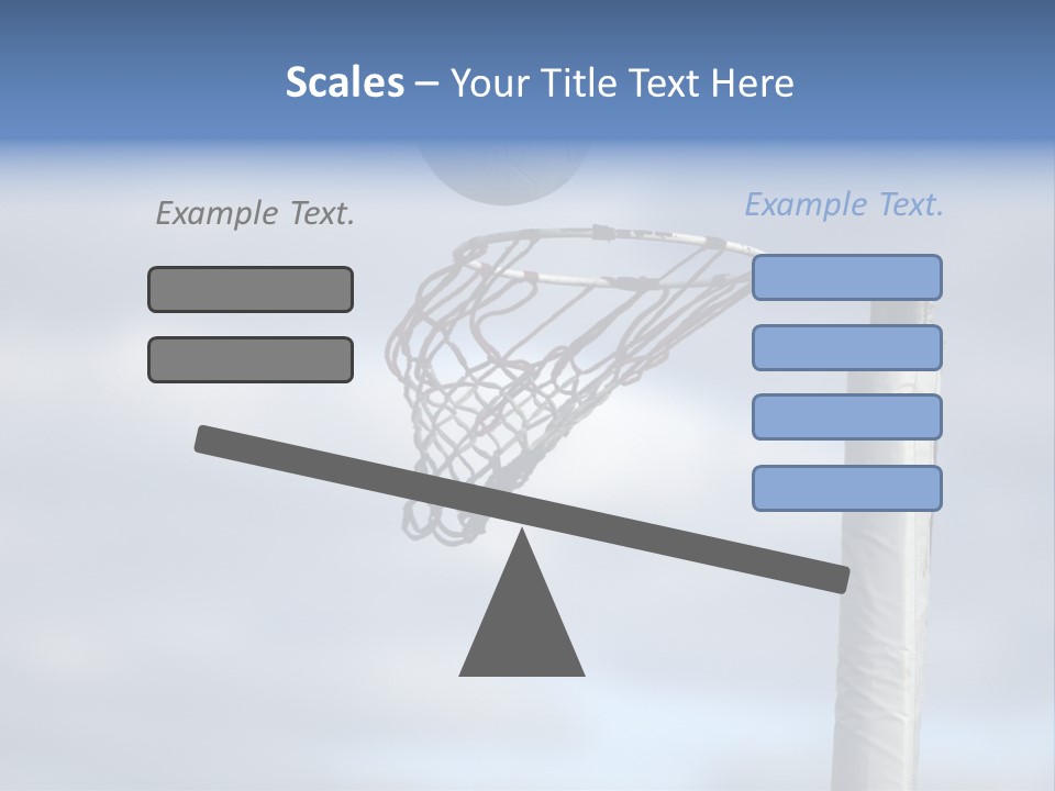 Netball About To Go Into The Goal PowerPoint Template