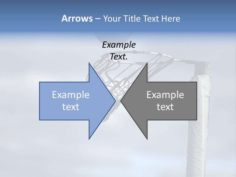 Netball About To Go Into The Goal PowerPoint Template