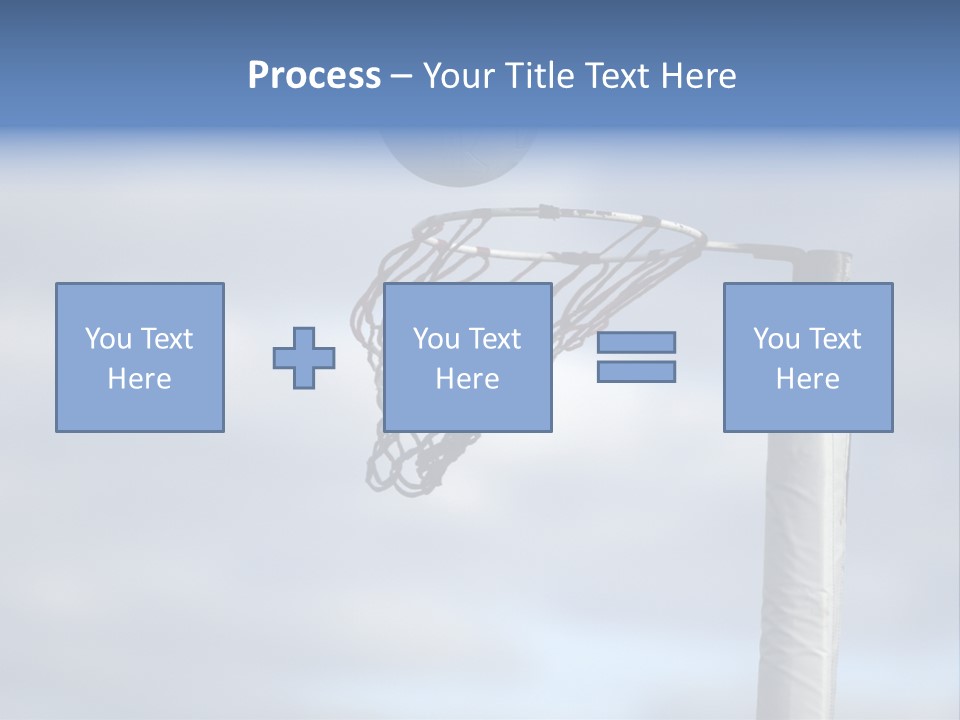 Netball About To Go Into The Goal PowerPoint Template