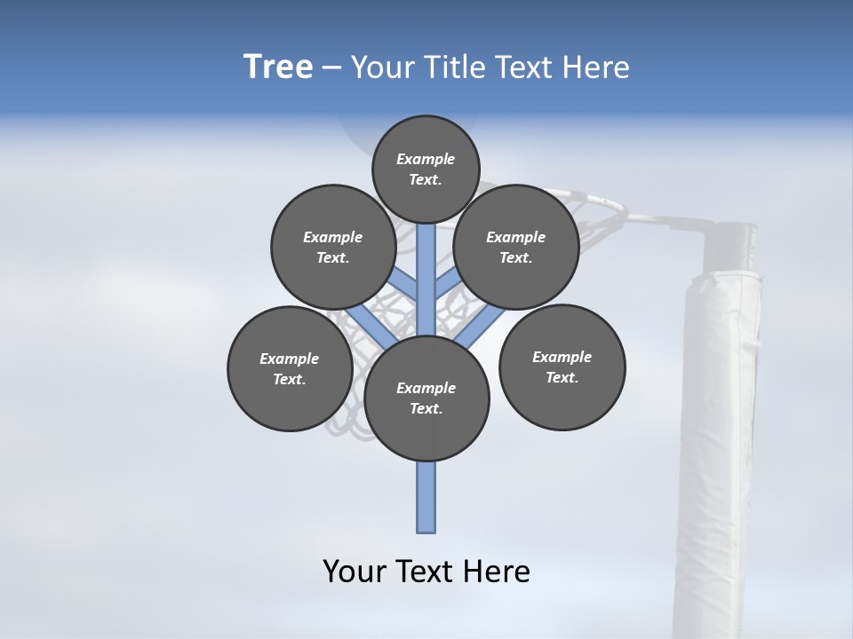 Netball About To Go Into The Goal PowerPoint Template