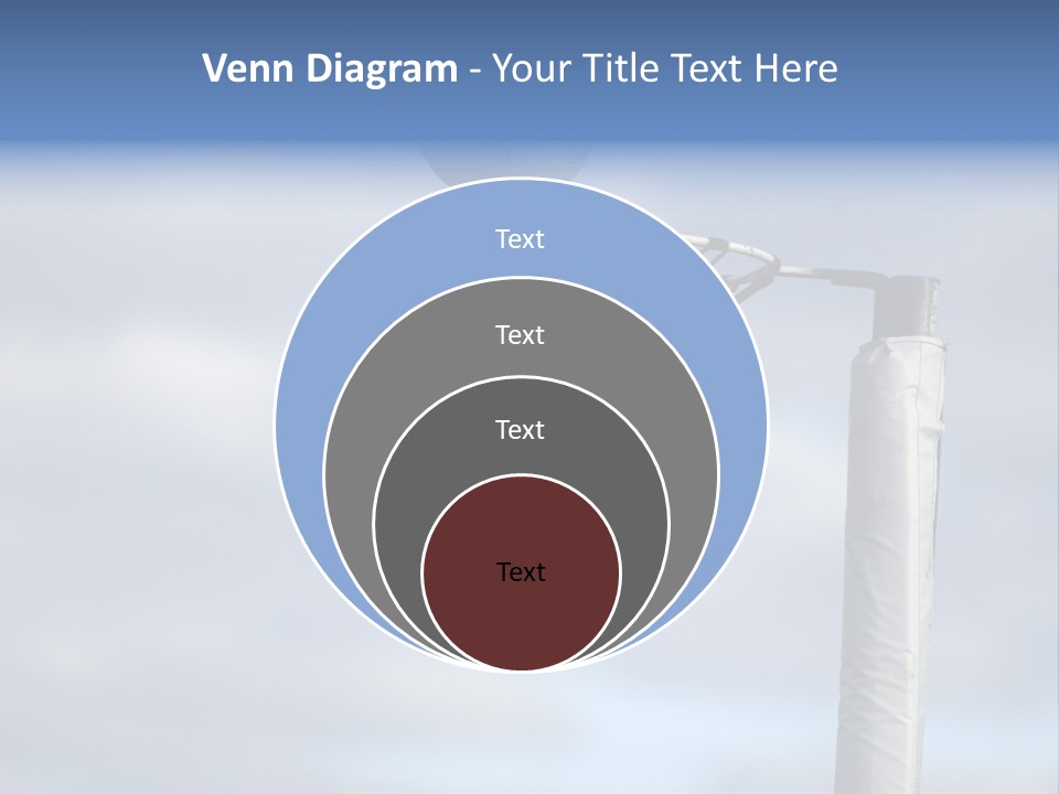Netball About To Go Into The Goal PowerPoint Template