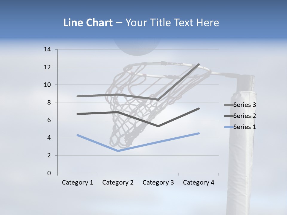 Netball About To Go Into The Goal PowerPoint Template