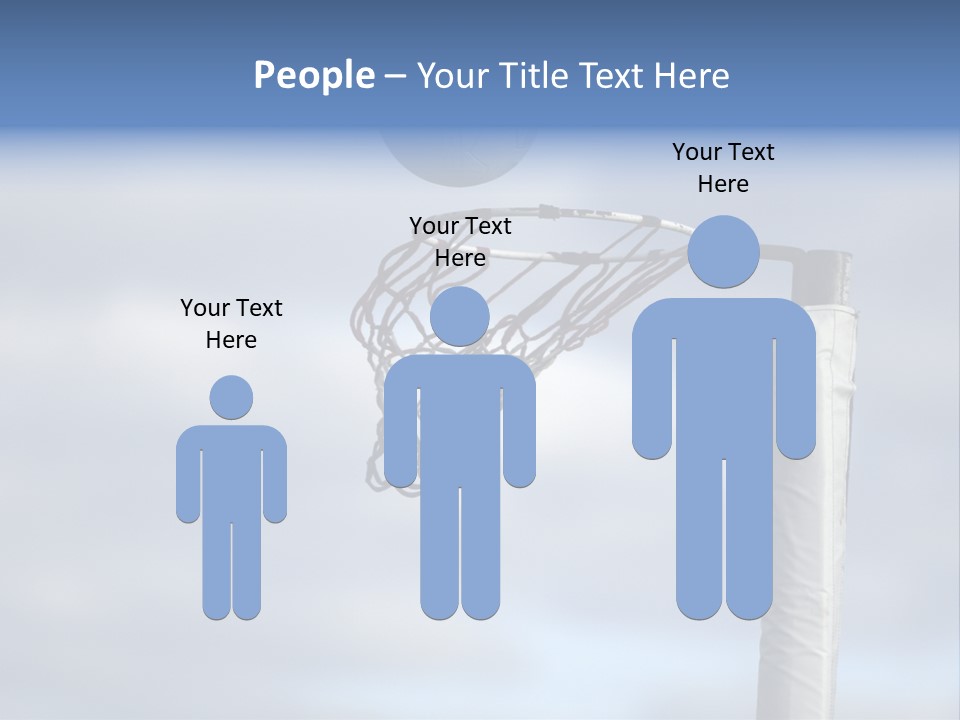 Netball About To Go Into The Goal PowerPoint Template