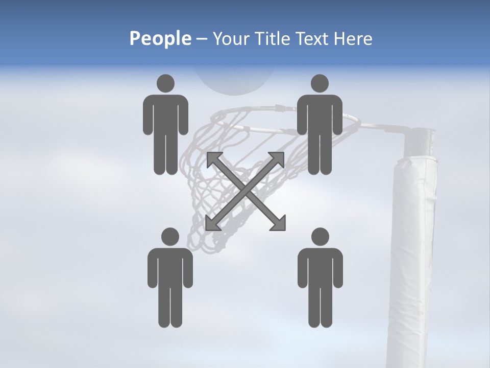 Netball About To Go Into The Goal PowerPoint Template