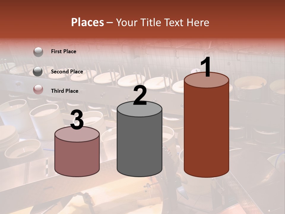 A Dairy Plant In Switzerland Processing Fresh Milk Into Cheese. PowerPoint Template