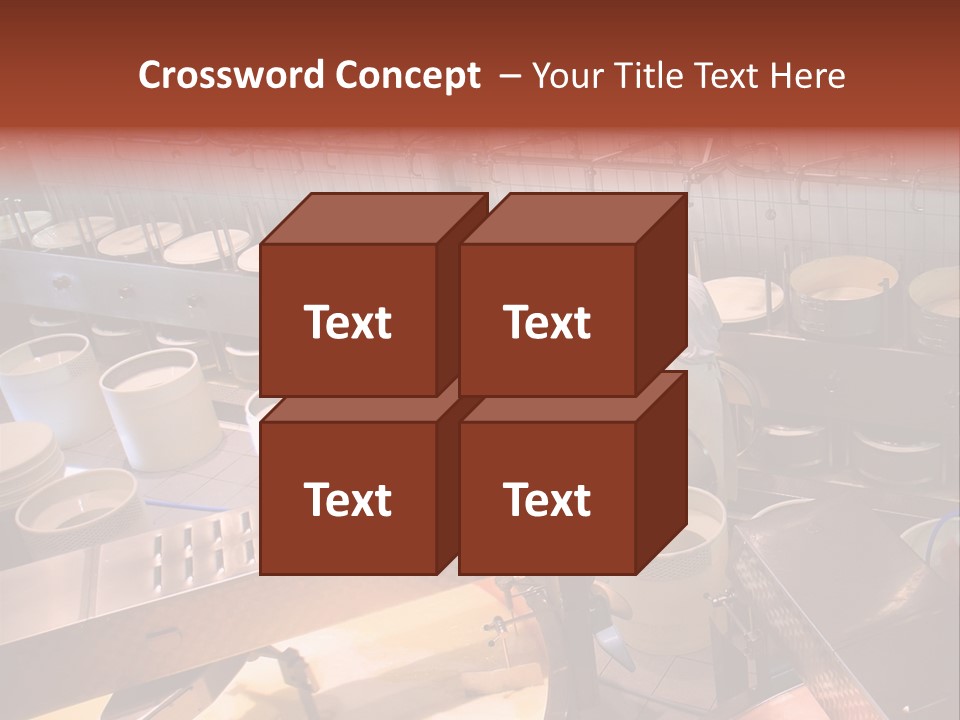A Dairy Plant In Switzerland Processing Fresh Milk Into Cheese. PowerPoint Template