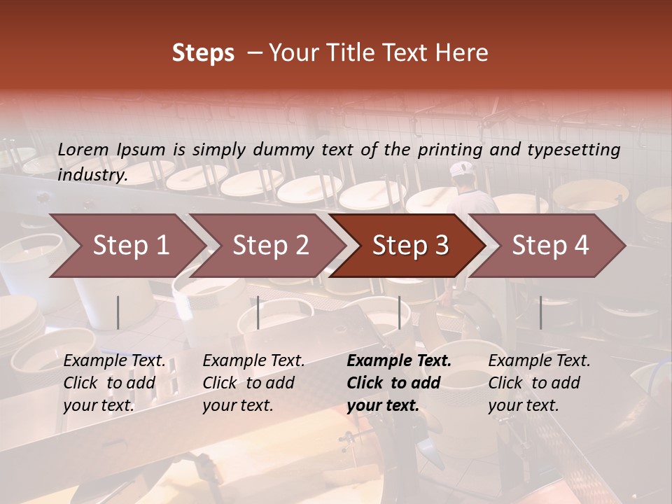 A Dairy Plant In Switzerland Processing Fresh Milk Into Cheese. PowerPoint Template