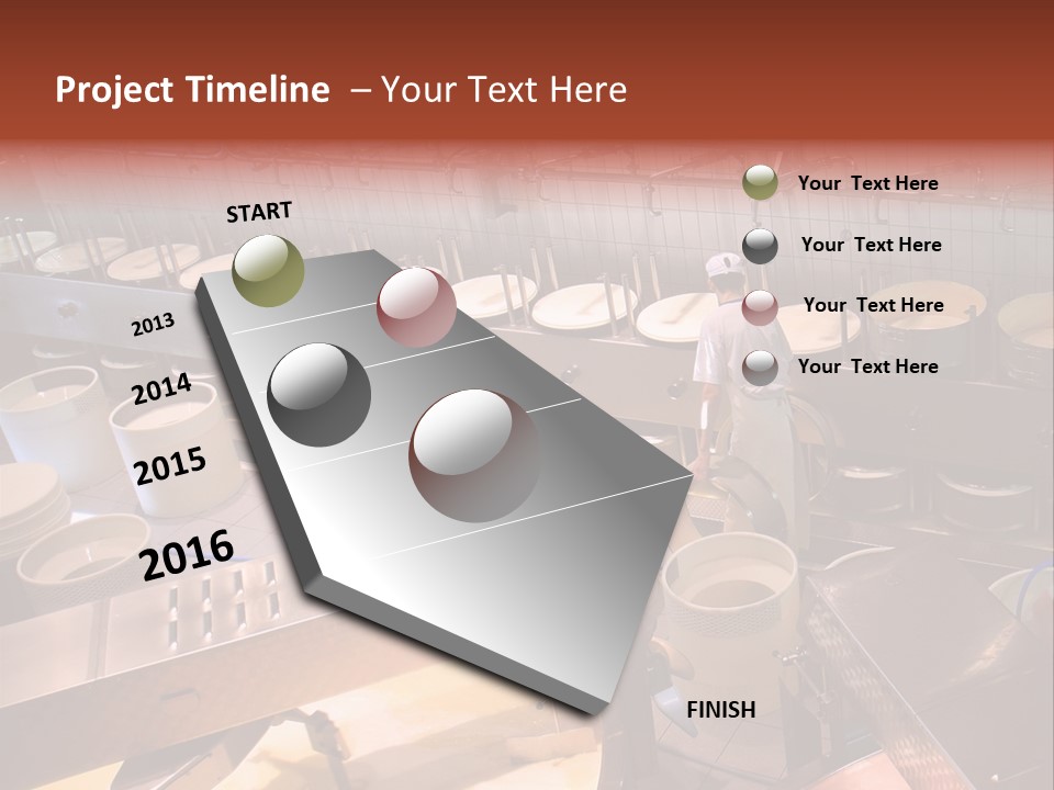 A Dairy Plant In Switzerland Processing Fresh Milk Into Cheese. PowerPoint Template